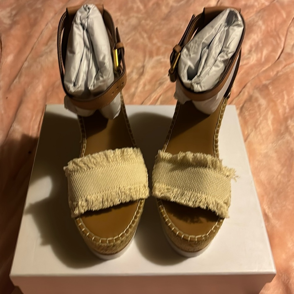 NIB See By Chloe  Glyn Wedge Espedrilles